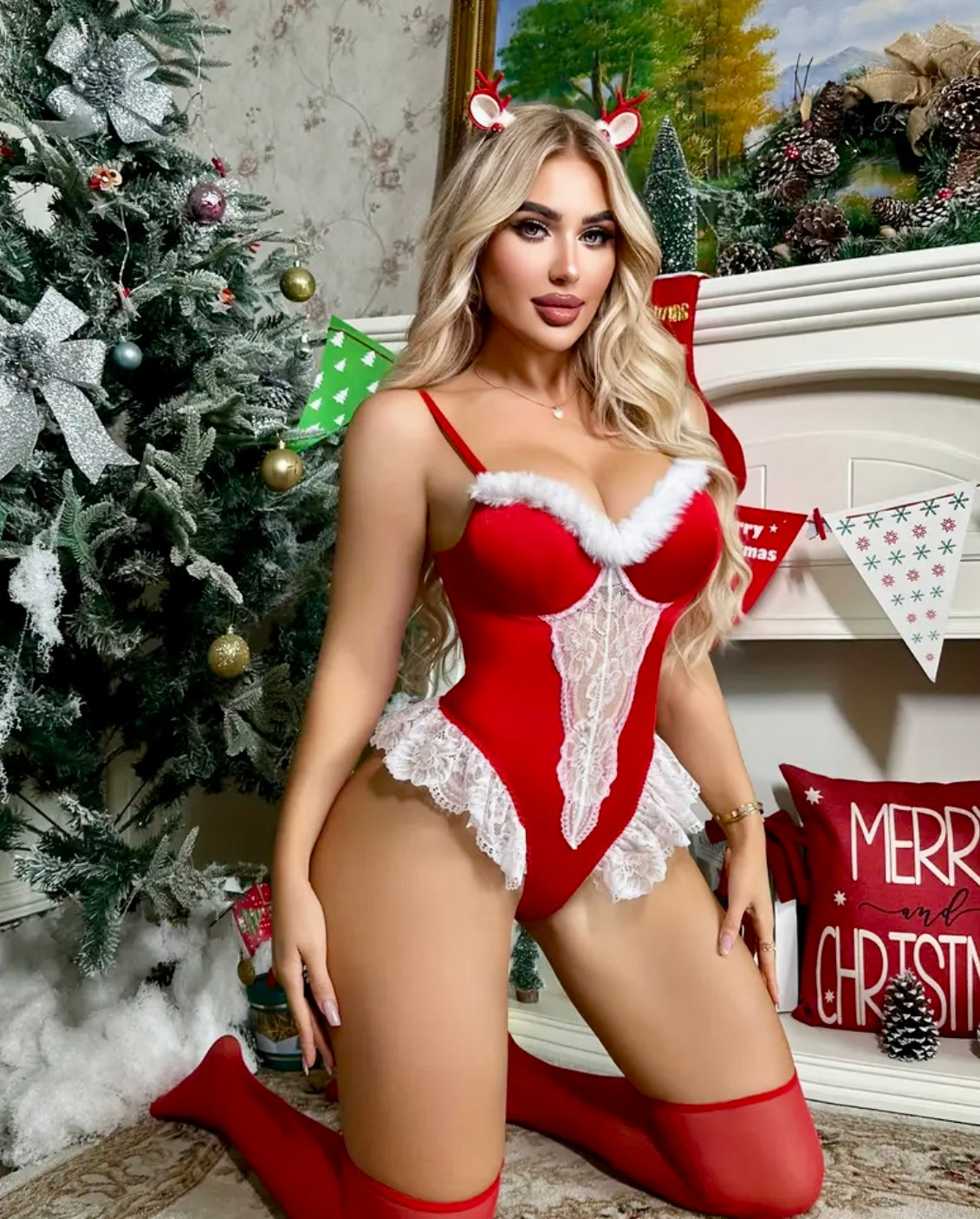 BODY DE LENCERÍA NAVIDEÑO MAE