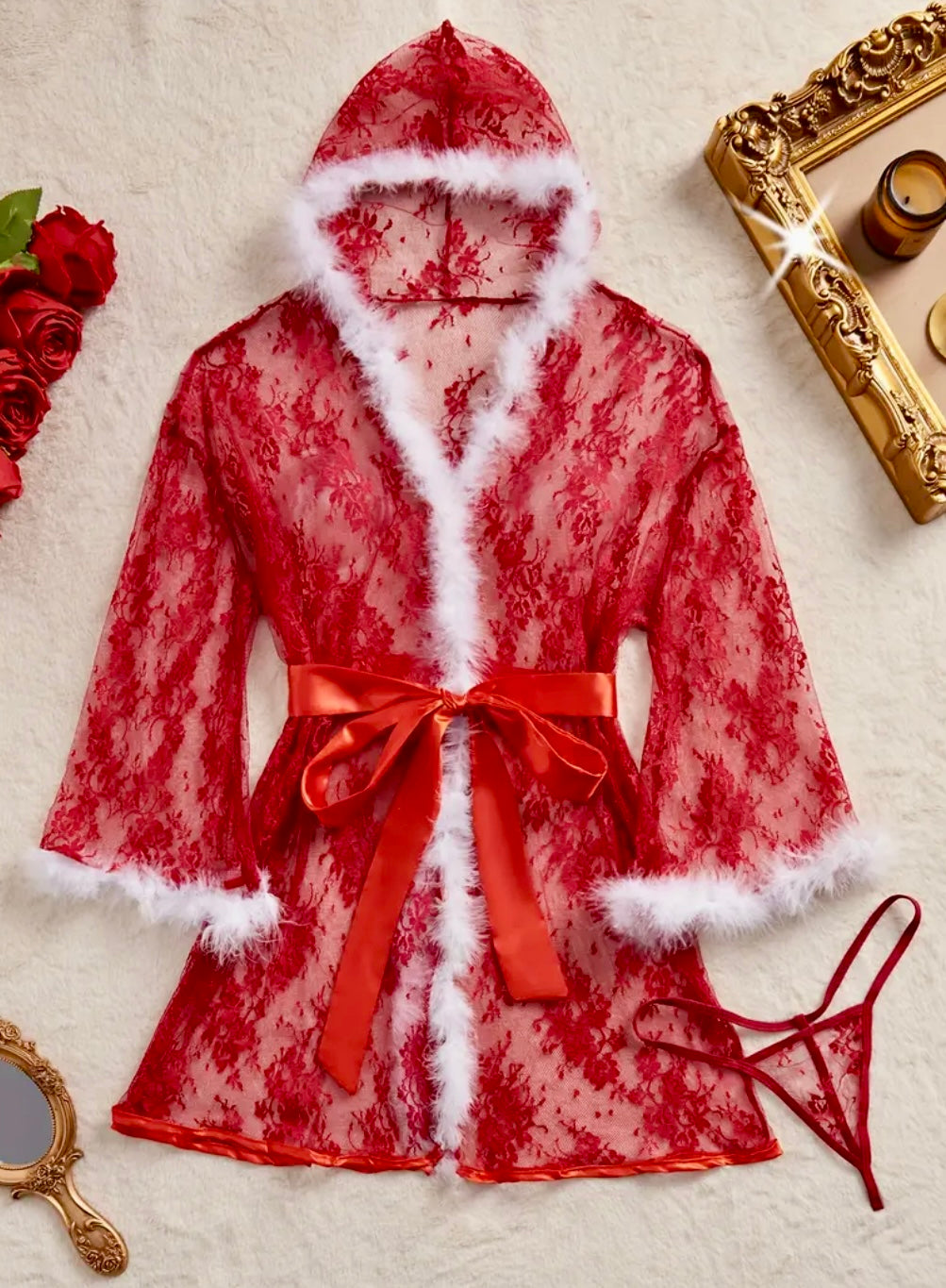 TRAJE DE ENCAJE NAVIDEÑO SUSI