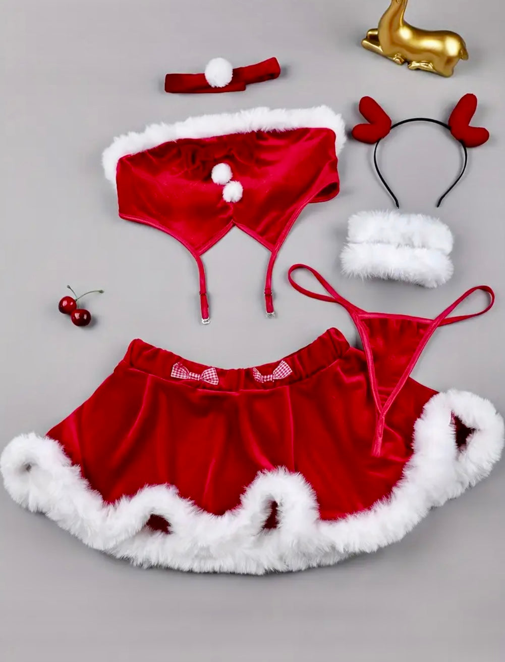 CONJUNTO DE LENCERÍA NAVIDEÑO CONEJA