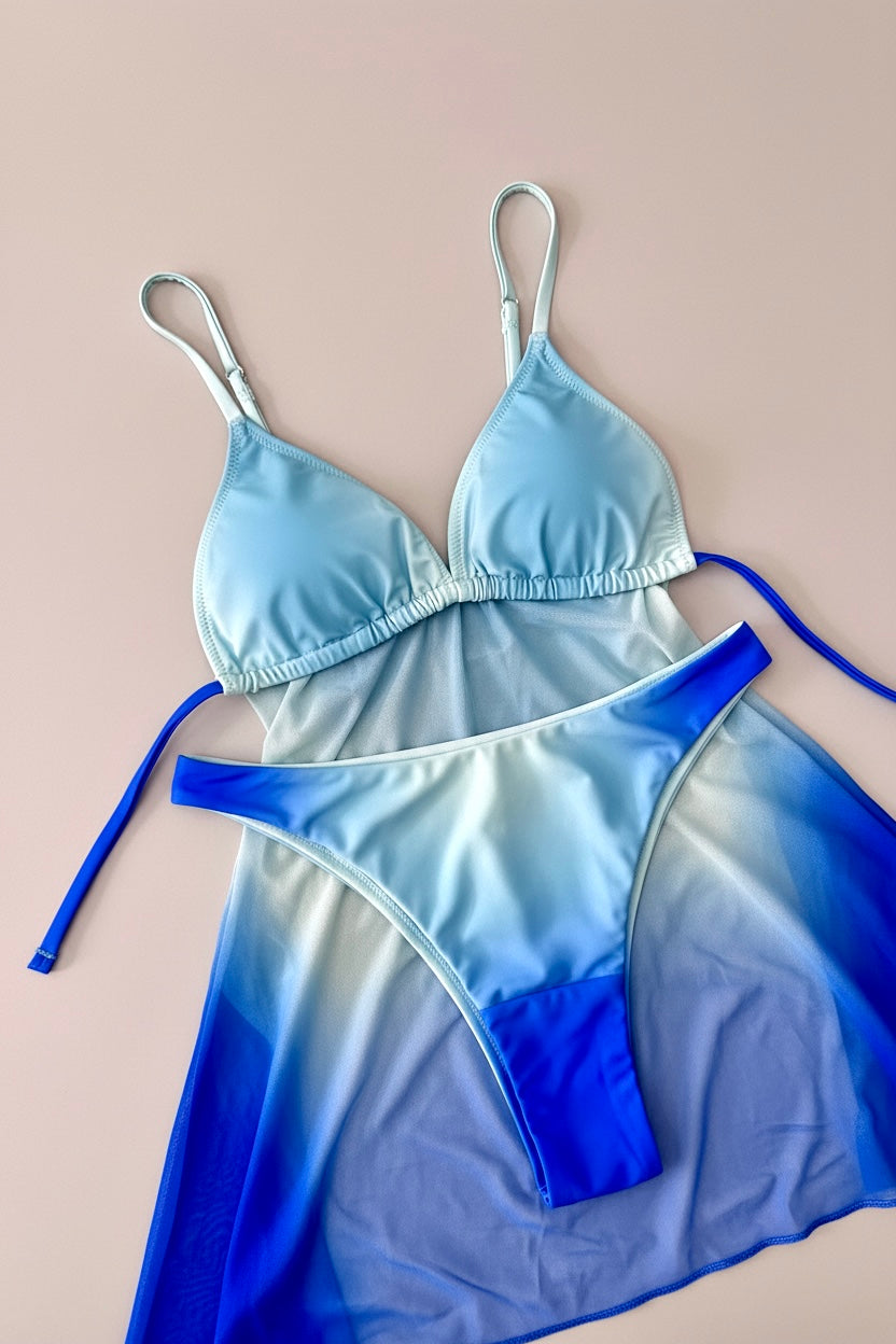 Bikini color azul verano