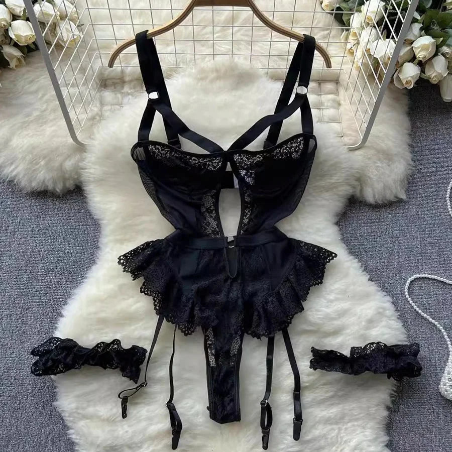 BODY DE LENCERÍA FRESA